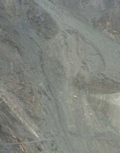 Landslide frozen in time. Landslide frozen in time. Yes, that line near the bottom of the photo used to be a road.