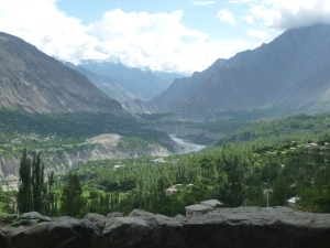 Sweeping views down the Hunza valley from the Old Hunza Inn 