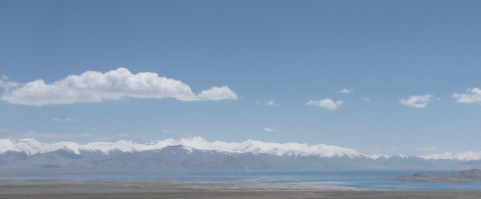 Looking over Kara Kul to the stunning peaks of the Tanymas Ranges of Badakhshan.