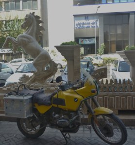 My BMW caused lots of interest parked on the footpath outside the Ferdowsi.