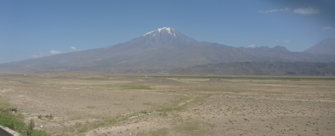 Mt Ararat - at over 500m it still had snow in the middle of summer.